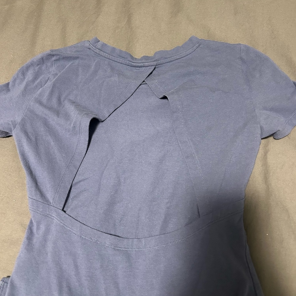 American Eagle Dark Gray Short Sleeve Top